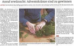 „Alltagsbegleitung ins Licht gerückt“ verlost Adventskränze - Artikel in den FN vom 09.11.2022