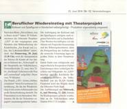 Präsentation unseres Projekts LEO 3 in Kooperation mit elan - Zeitungsartikel aus der Fürther Stadtzeitung vom 22.06.2016