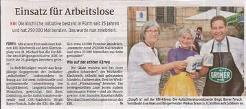 25 Jahre KBI - Artikel in den Fürther Nachrichten vom 06.08.2022