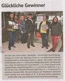 Glückliche Gewinner durch die Verlosung eines Kühlschranks und vier Wasserkocher durch unser Projekt Stromspar-Check - in der Stadtzeitung am 20.11.2019